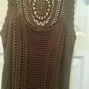 Athleta Brown Crochet Top